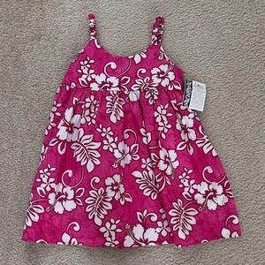 Aloha Republic Pink Floral Hawaiian Kids Casual Dress NWT Size 3T